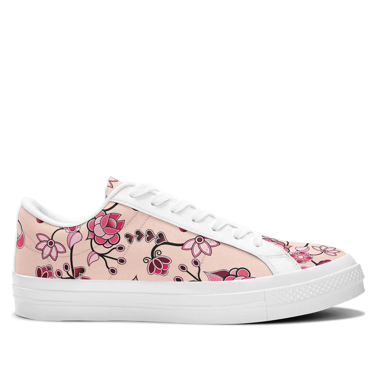 Floral Amour Aapisi Low Top Canvas Shoes White Sole