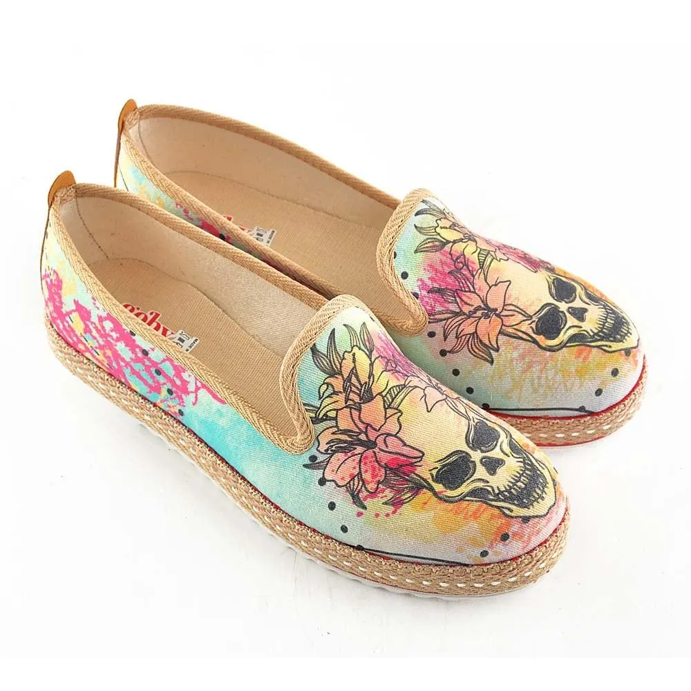 Flowering Skull Sneaker Shoes HVD1469