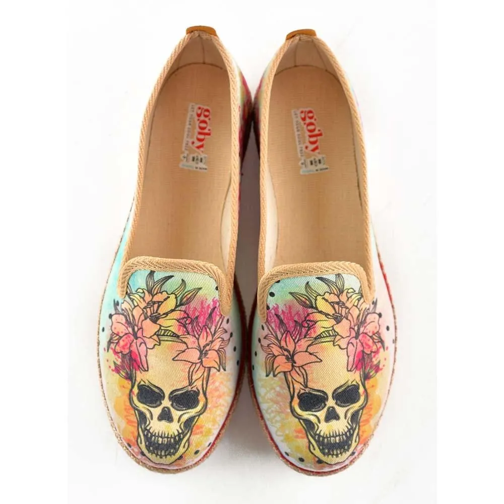 Flowering Skull Sneaker Shoes HVD1469