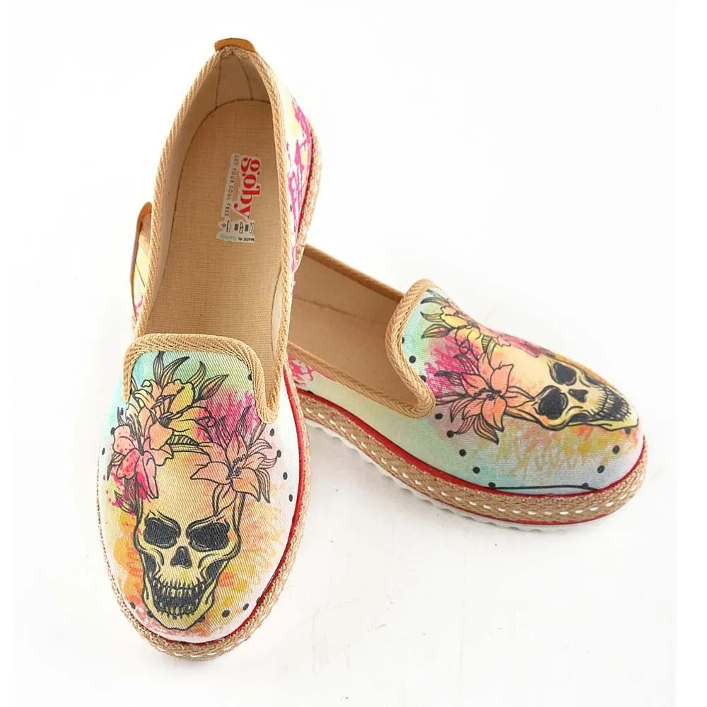 Flowering Skull Sneaker Shoes HVD1469