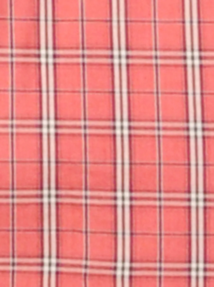 Garnet Rose Checked Smart Fit Casual Shirt | Greenfibre