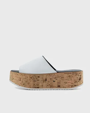 Geigi Flatforms White grape leather sandals