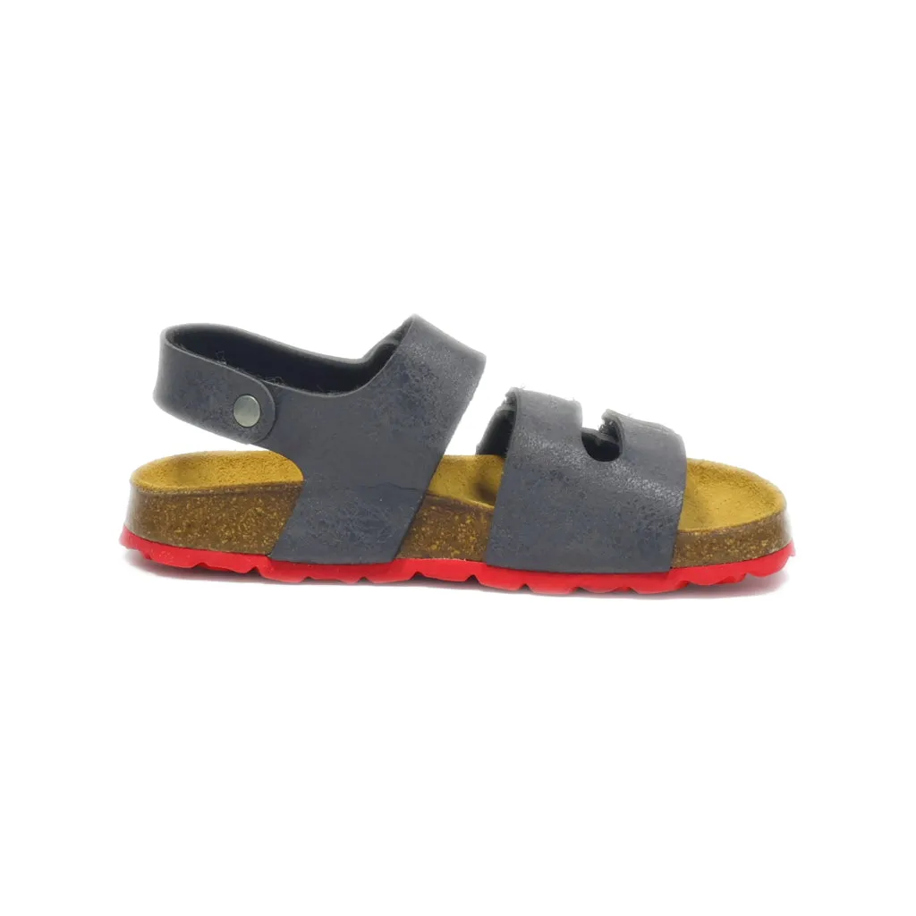 Gemo Flat Sandals Leather Grey Colour For Kids