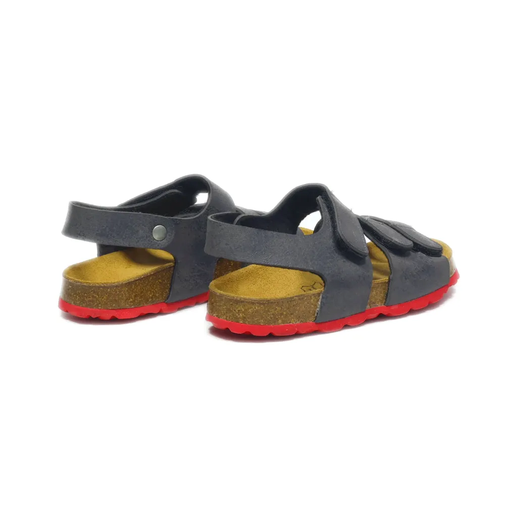 Gemo Flat Sandals Leather Grey Colour For Kids