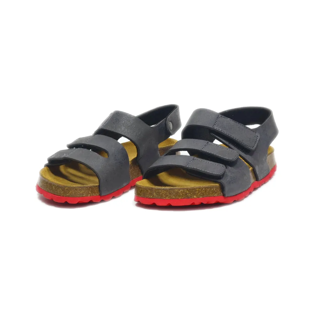 Gemo Flat Sandals Leather Grey Colour For Kids