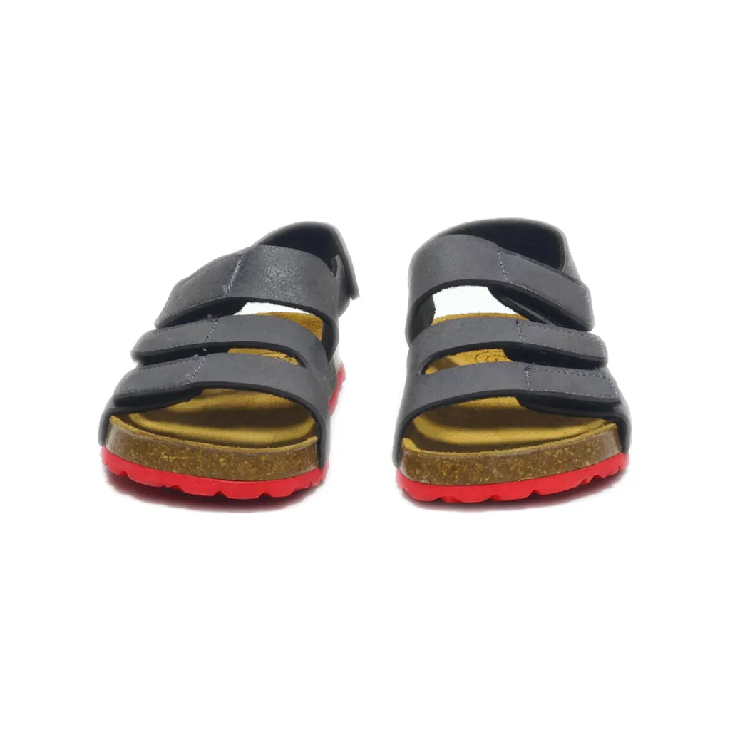 Gemo Flat Sandals Leather Grey Colour For Kids