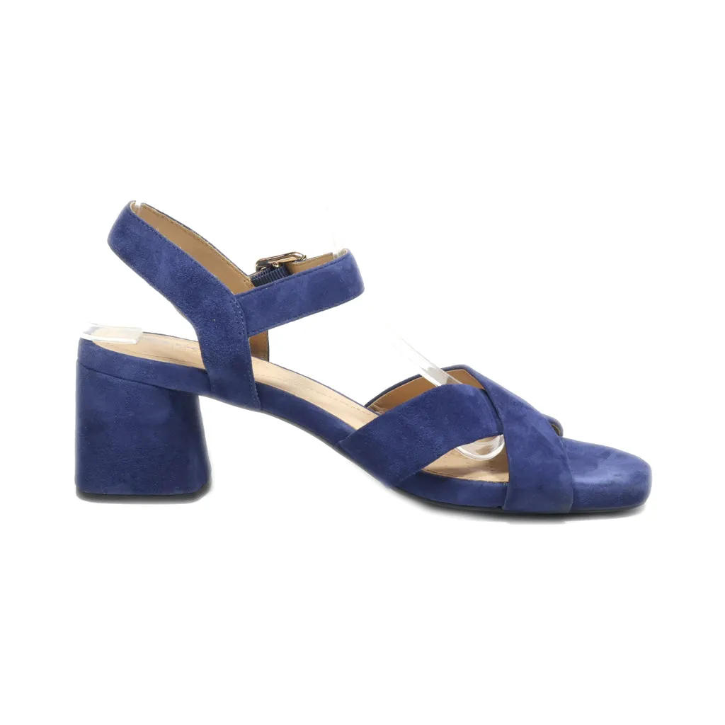 Geox High-Heel Sandals Suede Blue Colour For Women