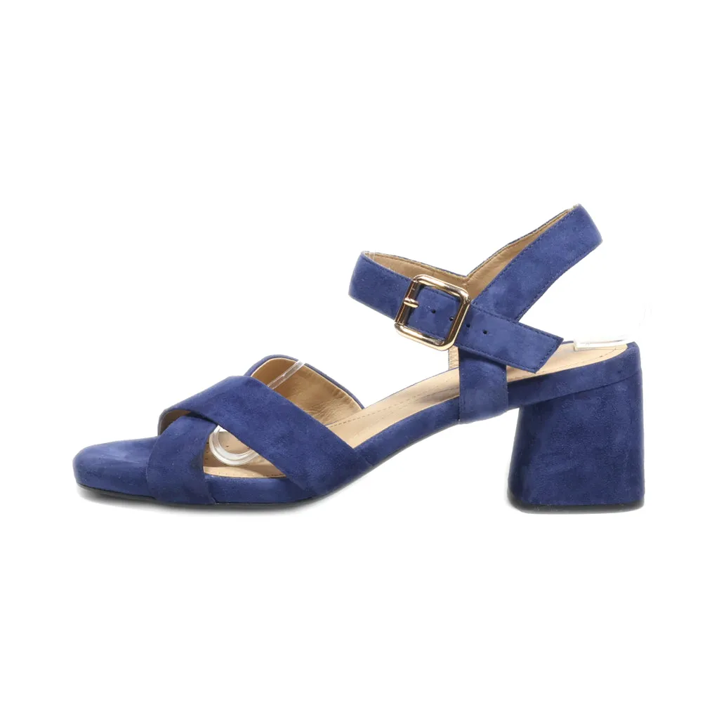 Geox High-Heel Sandals Suede Blue Colour For Women