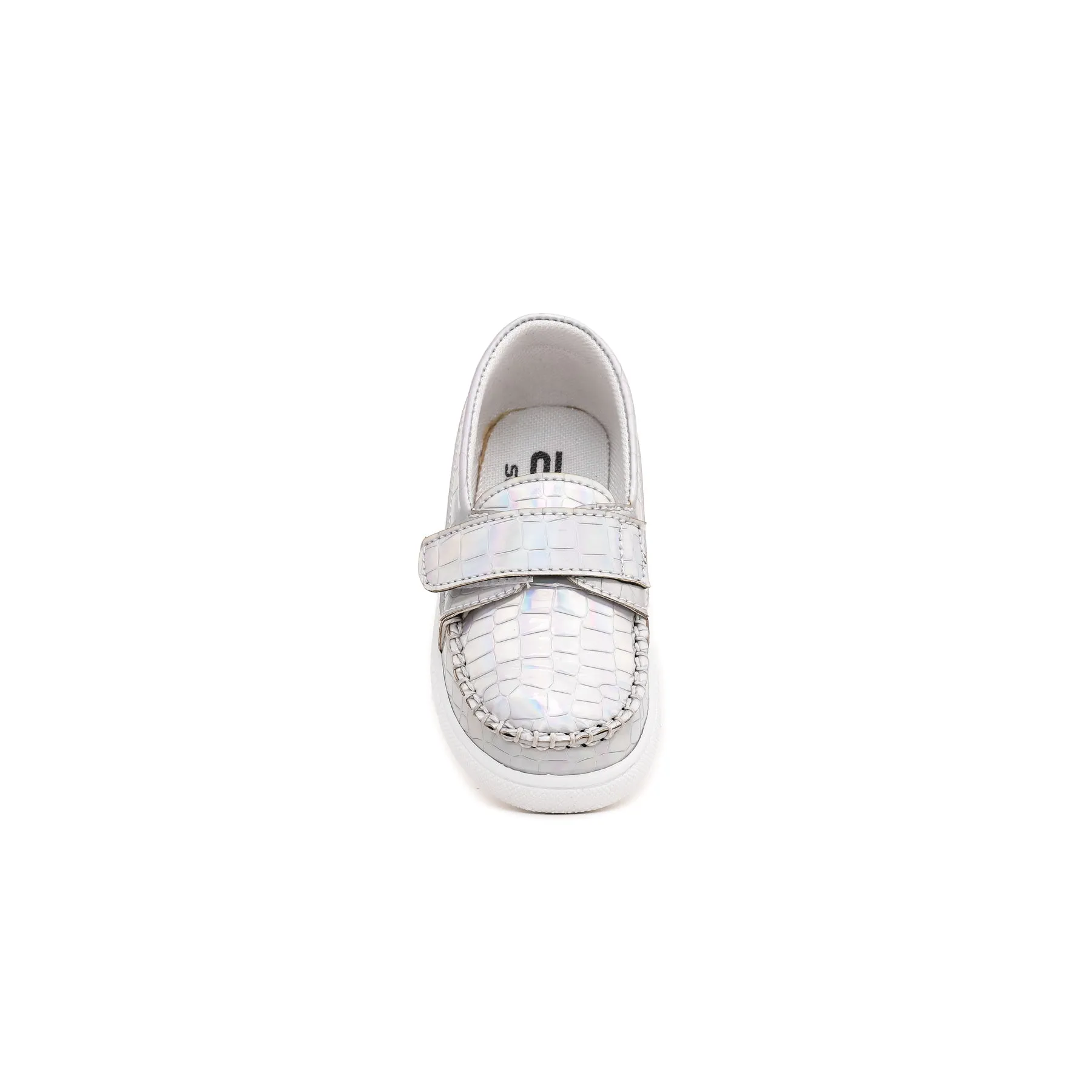 Girls Silver Formal Moccasin KD0645