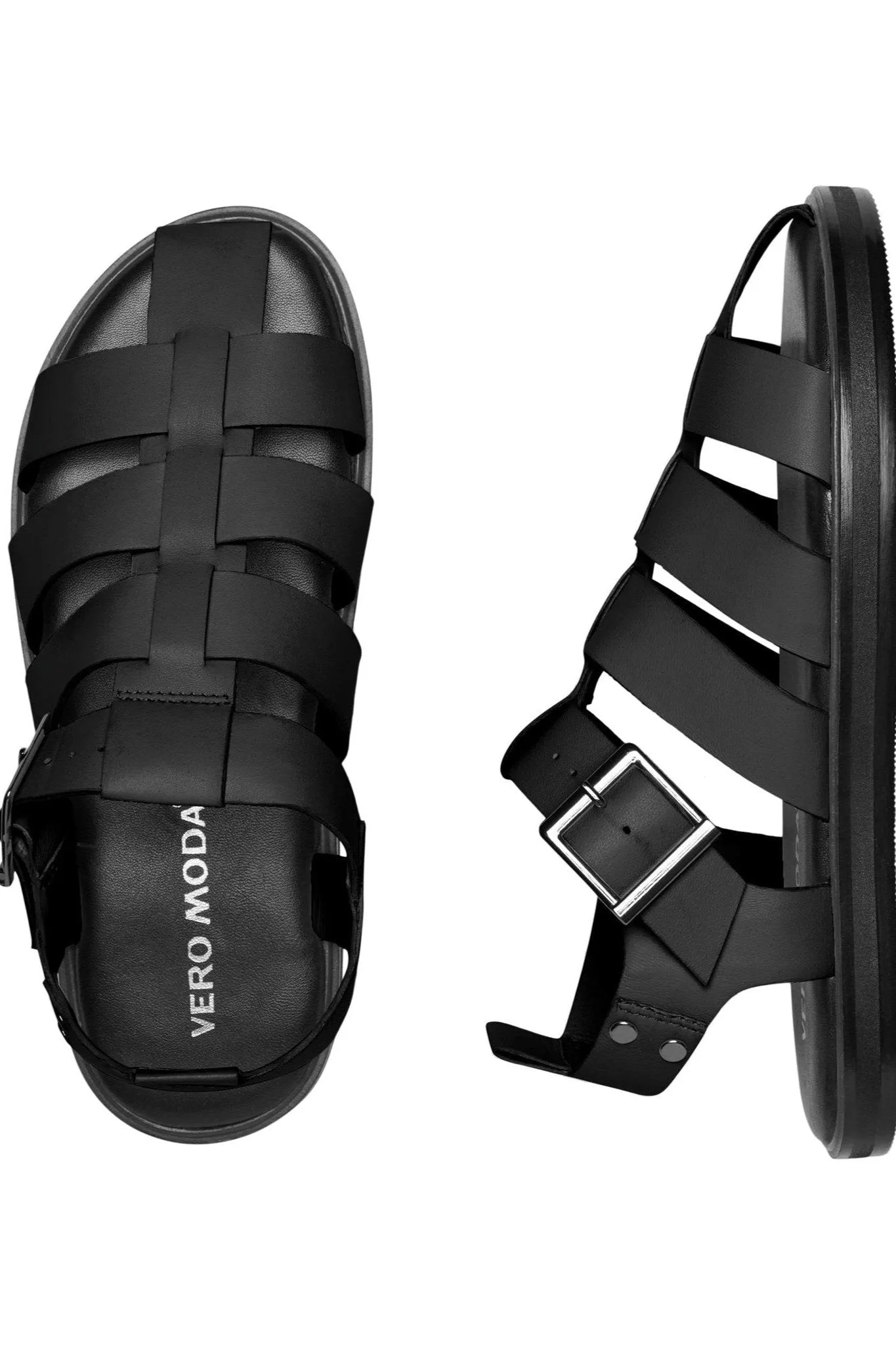 Gitta Leather Sandal - Black