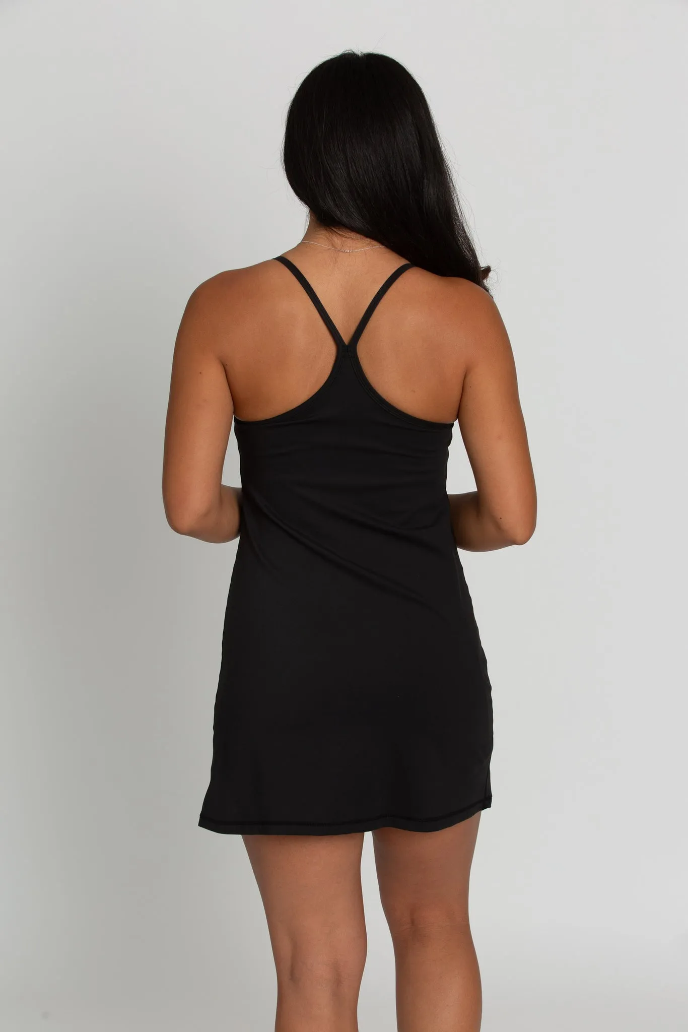 Gold Hinge Black Active Dress