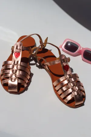 Goldy Pink   Red Heart - Camel Sole - Fisherman Sandals