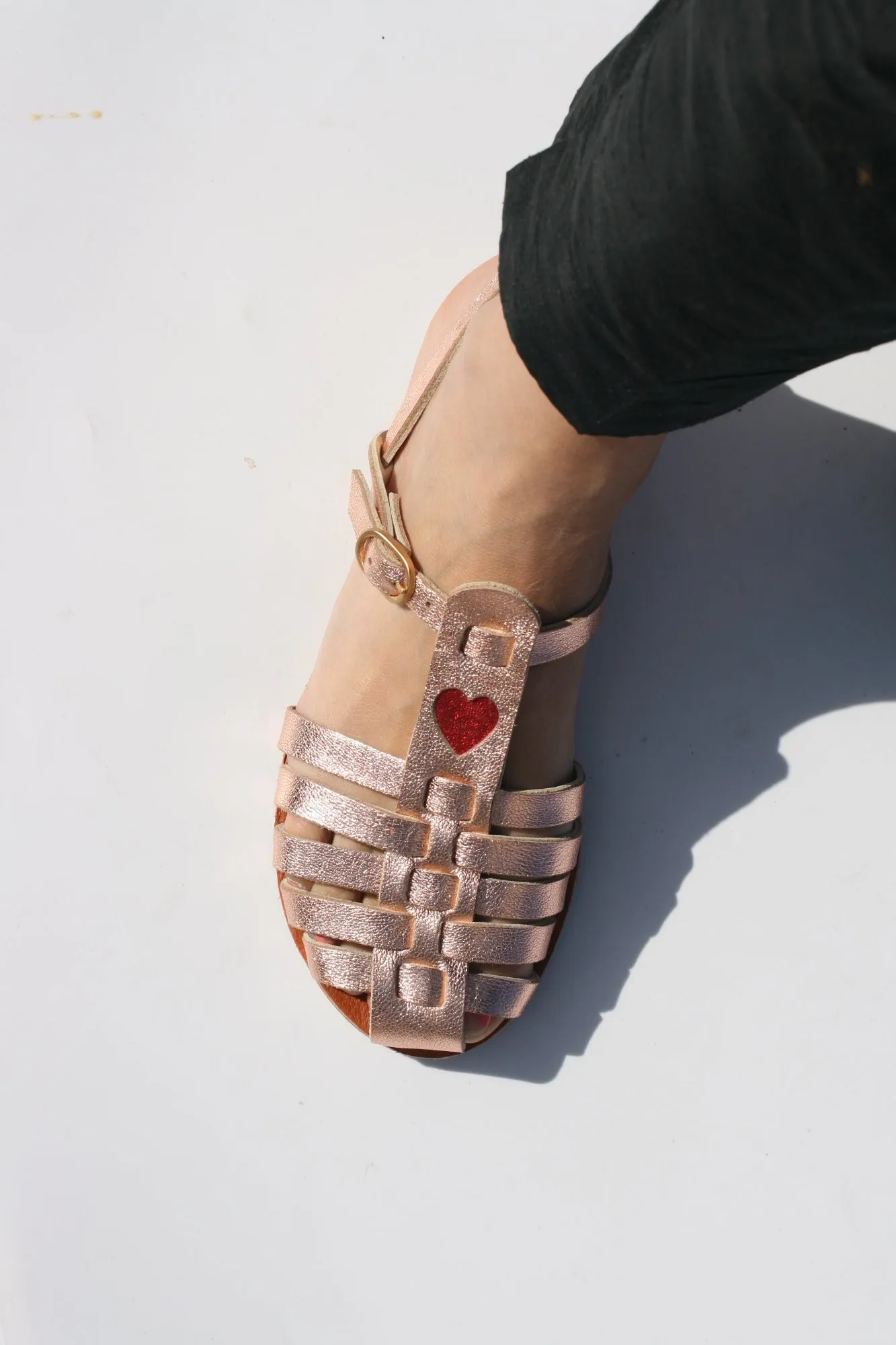 Goldy Pink   Red Heart - Camel Sole - Fisherman Sandals