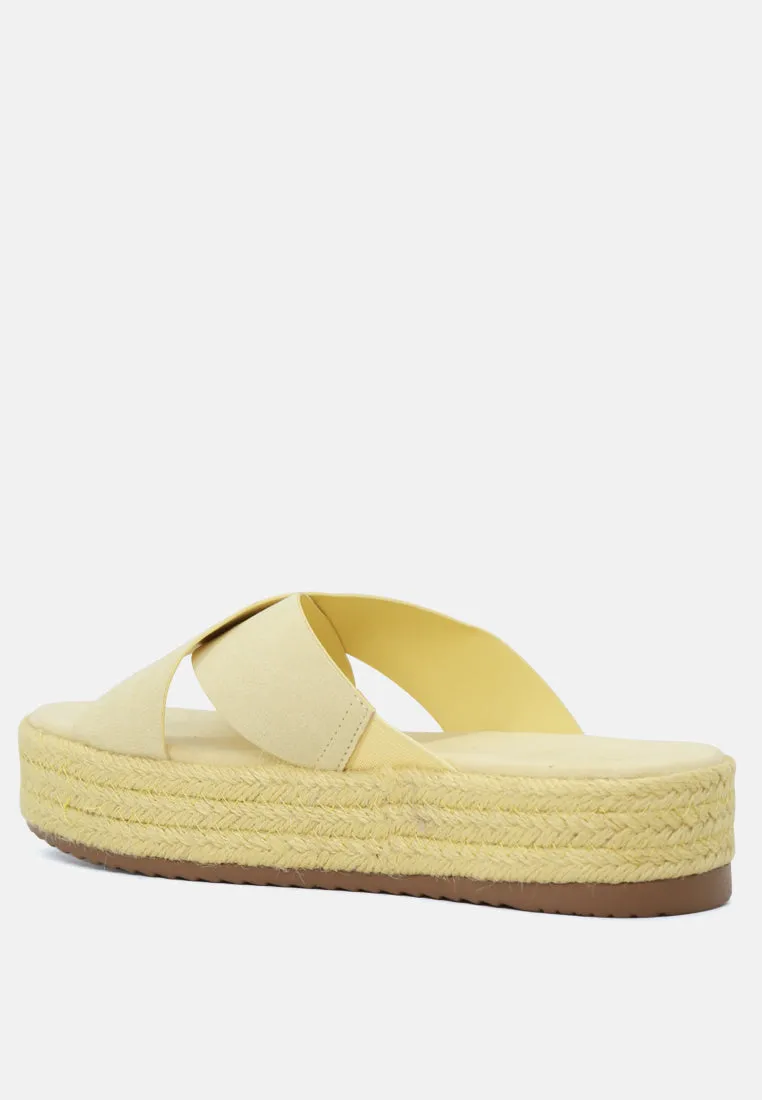 Grace Cross Strap Espadrille Platform