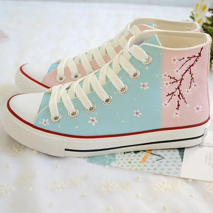 Graffiti Floral Canvas Shoes AD10047