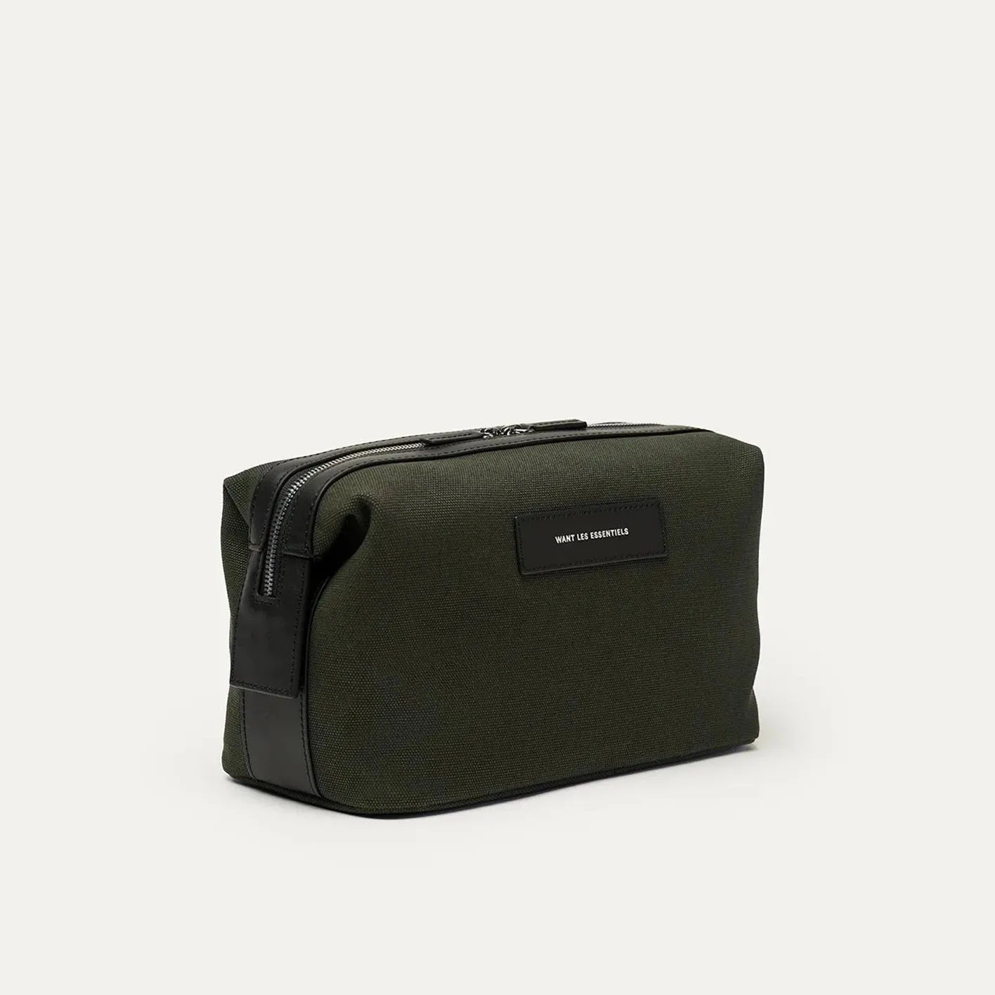 Green Kenyatta Organic Cotton Canvas Toiletry Bag - WANT LES ESSENTIELS