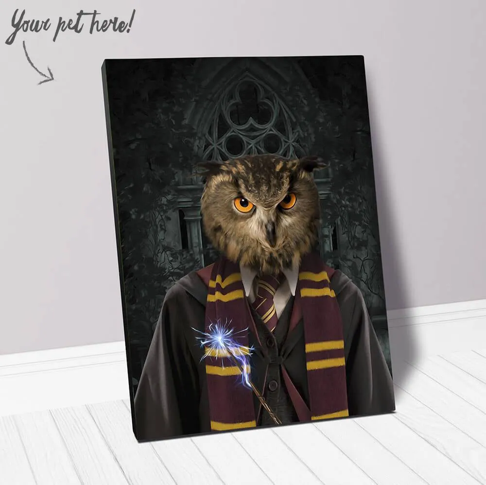 Gryfting Away - Harry Potter Inspired Custom Pet Portrait Canvas