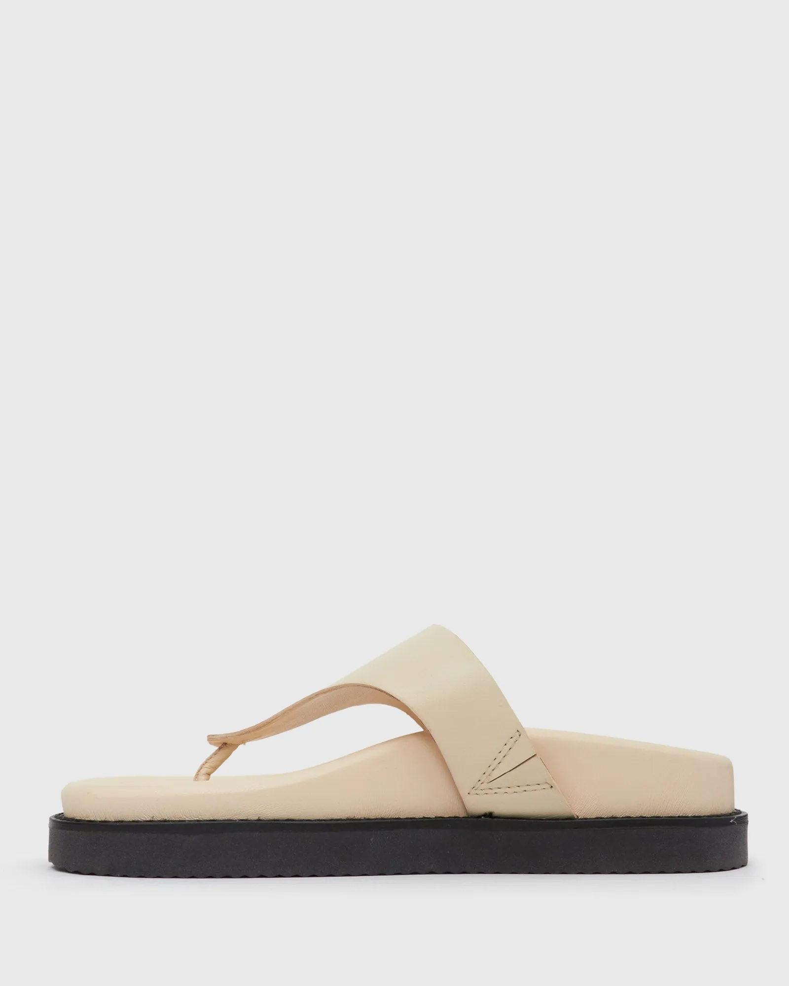 HAILEY Leather Footbed Thong Sandals