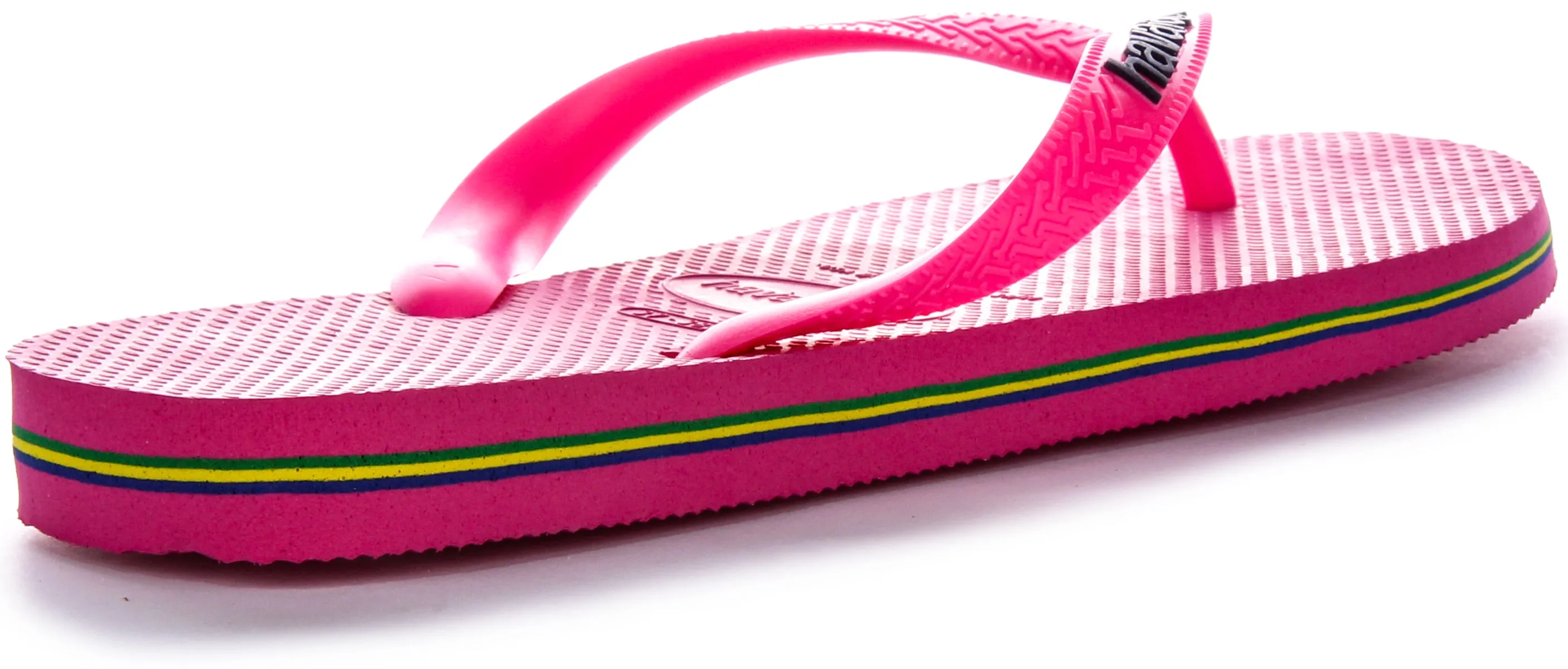 Havaianas Brasil Logo Neon In Pink For Unisex