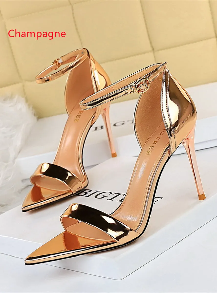 High Heel Open Toe Pointed Sandals