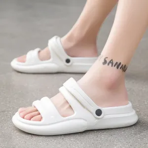 Hnzxzm Soft Bottom Home Slippers Men's Summer Casual Fashion Non-slip Beach Sandals Women's Comfortable Soft Bottom Sandals