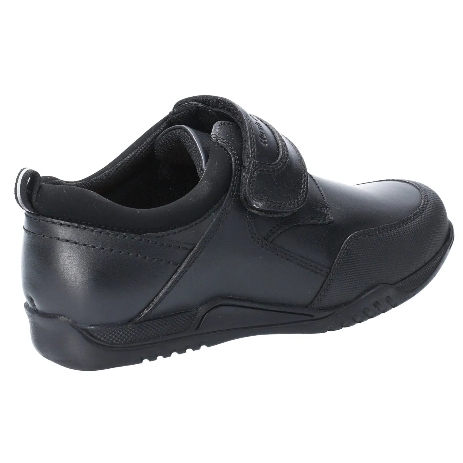 Hush Puppies Boys Noah Leather School Shoes - Black