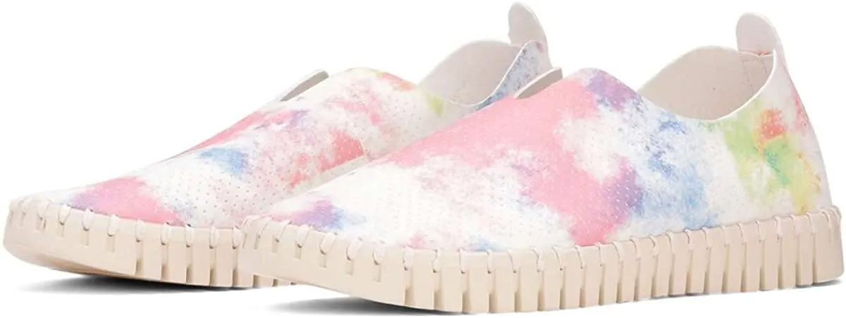 Ilse Jacobsen Tulip 139 Tie Dye Perforated Slip-On Sneaker