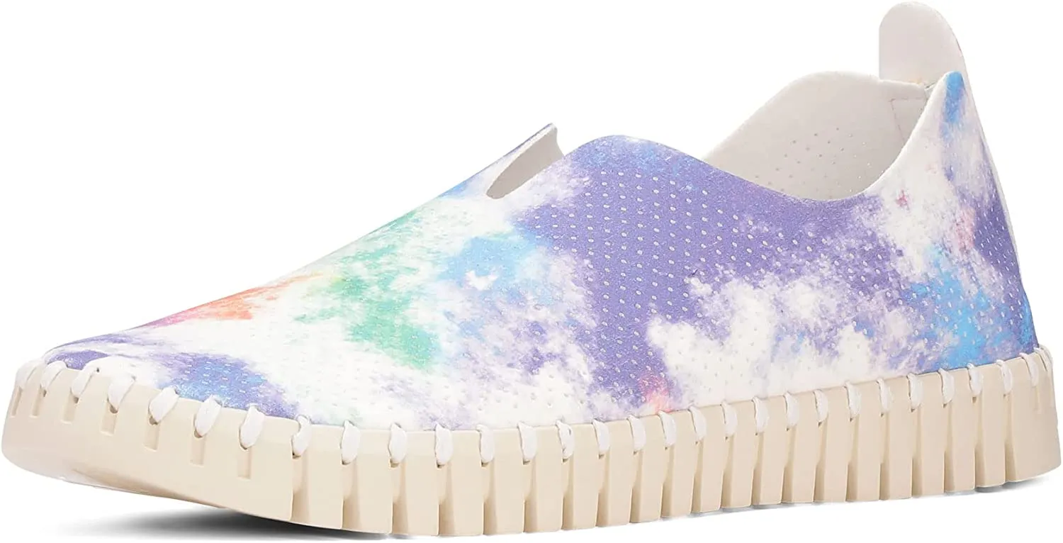 Ilse Jacobsen Tulip 139 Tie Dye Perforated Slip-On Sneaker