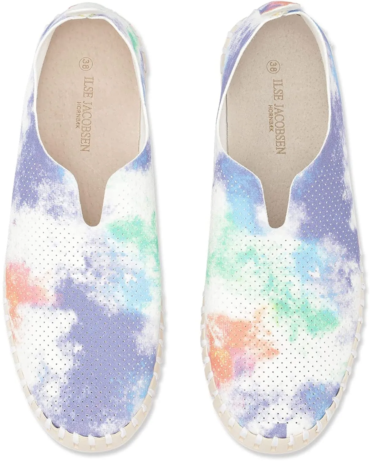 Ilse Jacobsen Tulip 139 Tie Dye Perforated Slip-On Sneaker