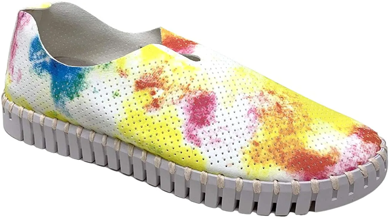 Ilse Jacobsen Tulip 139 Tie Dye Perforated Slip-On Sneaker