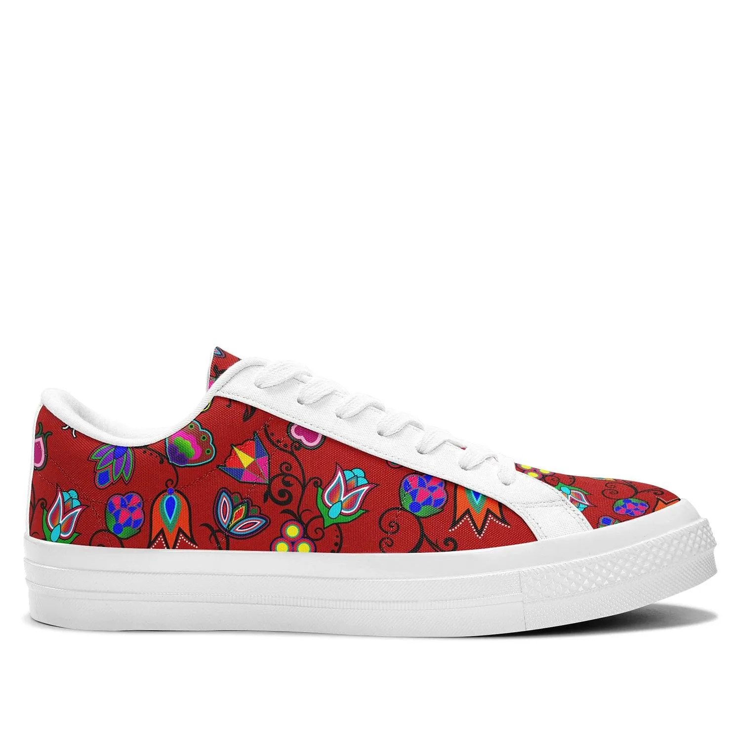 Indigenous Paisley Dahlia Aapisi Low Top Canvas Shoes White Sole