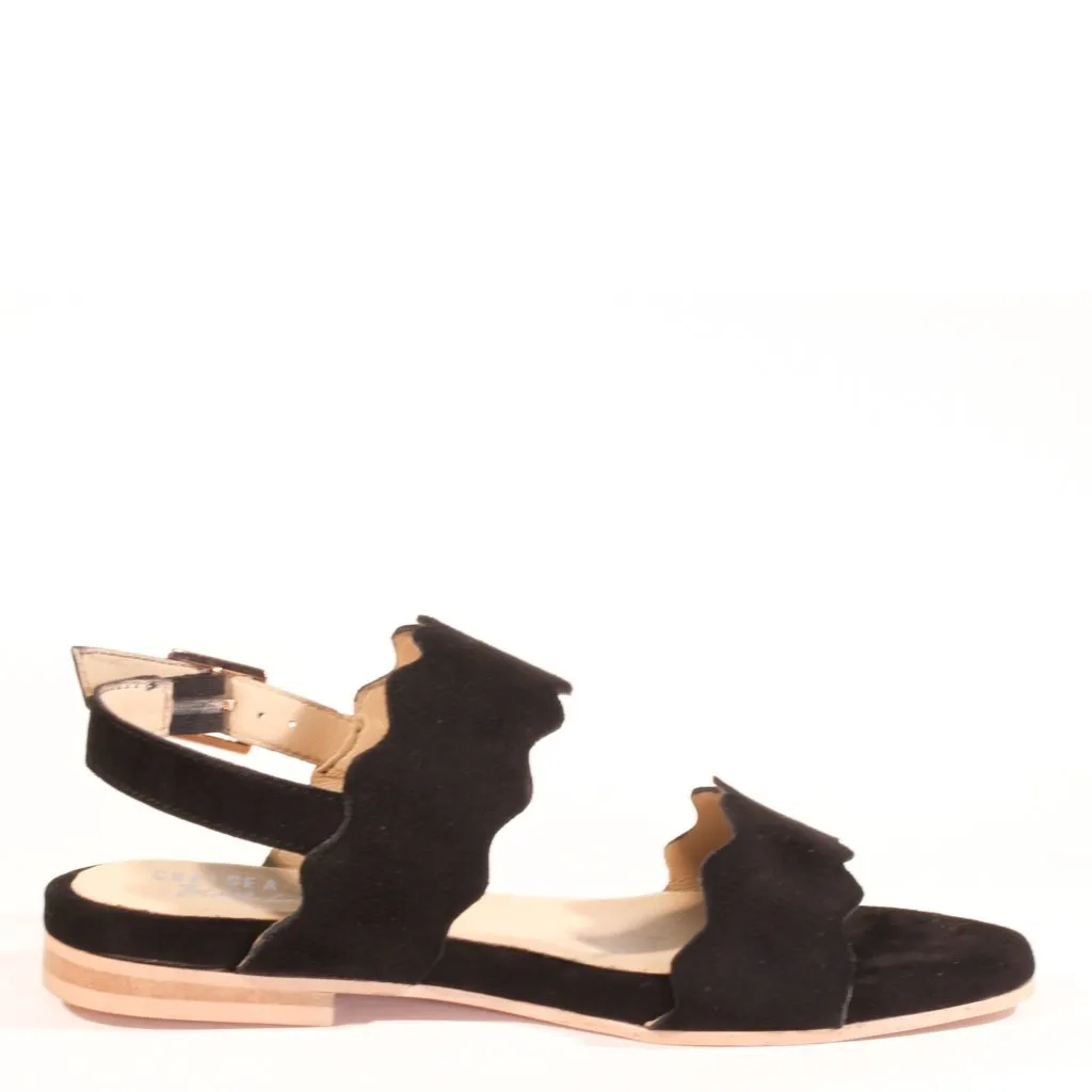 Jarden Suede Scallop Sandals