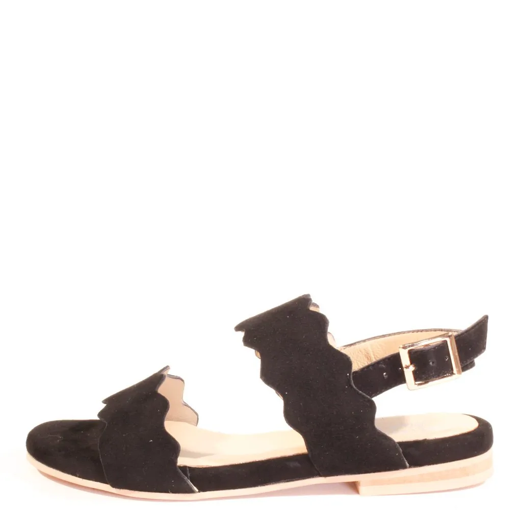 Jarden Suede Scallop Sandals