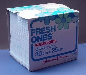 Johnson & Johnson H5849 Fresh Ones Washcloths Small (25cm x 30cm)