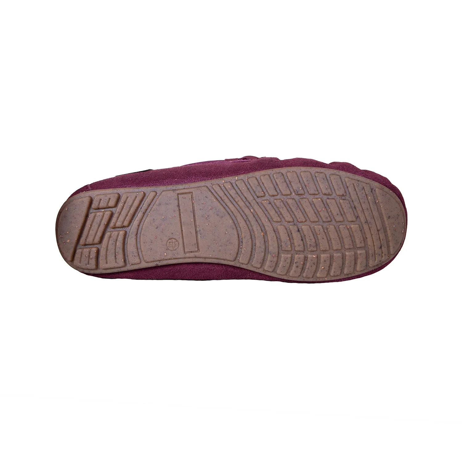 Ladies Sheepskin Moccasins 2 Burgundy