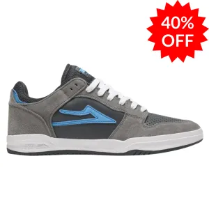 Lakai Telford Low - Grey / Cyan Suede - Skate Shoes