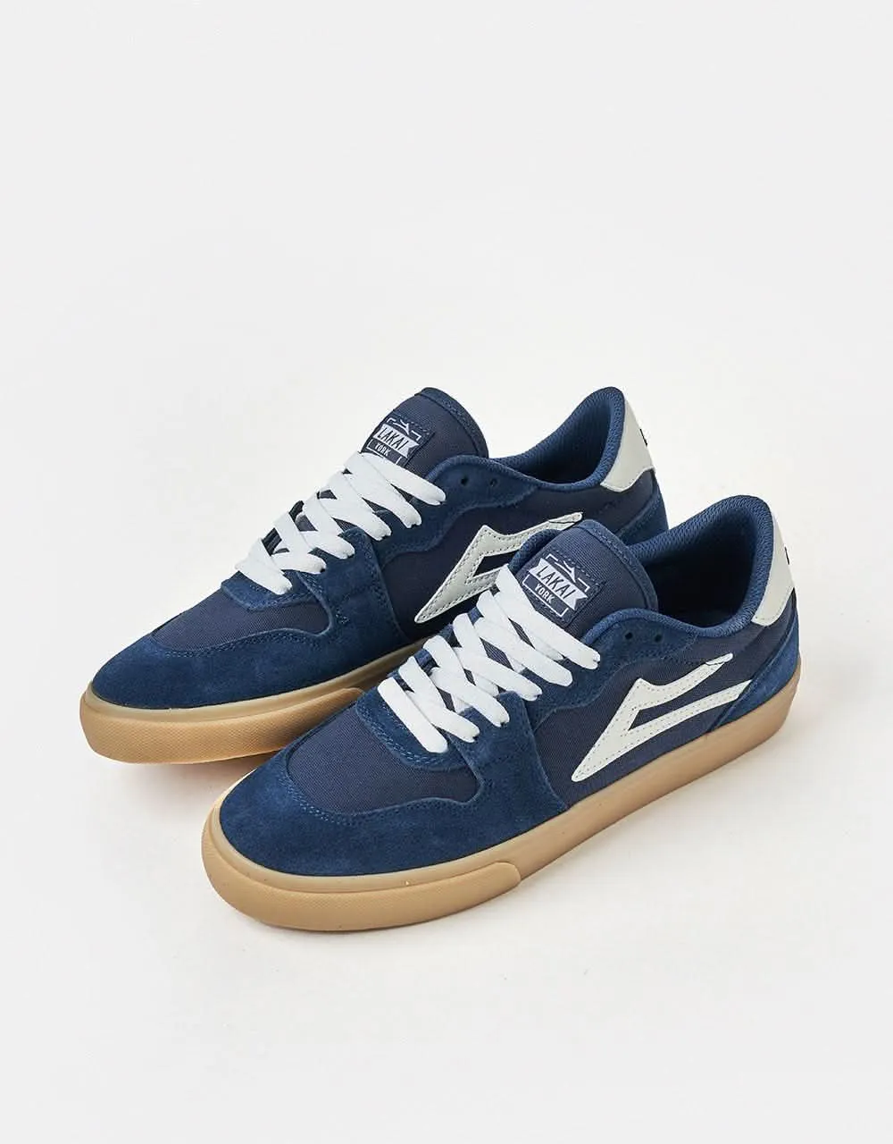 Lakai York Skate Shoes - Navy/Gum Suede