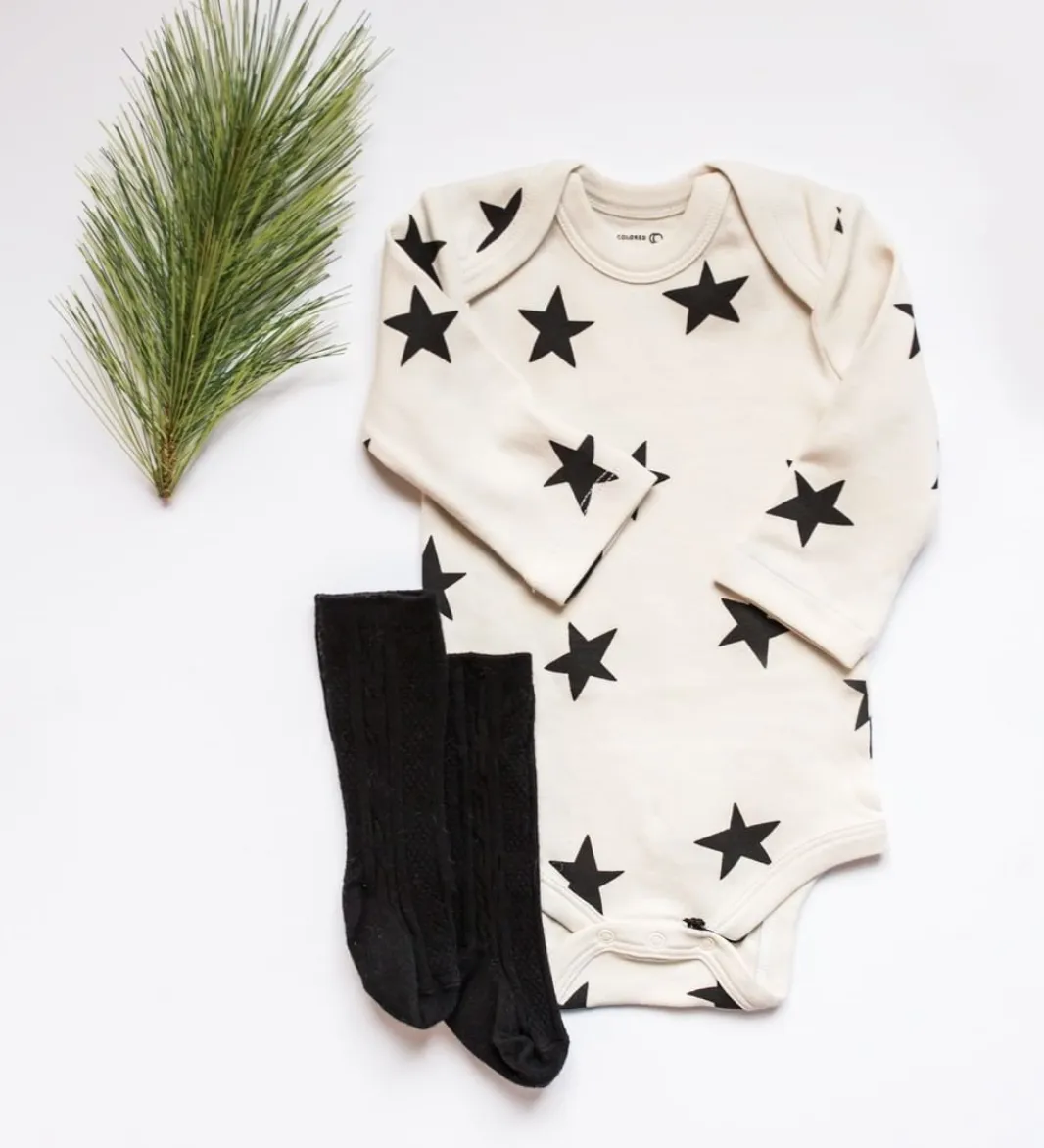 Long Sleeve Star Print One Piece