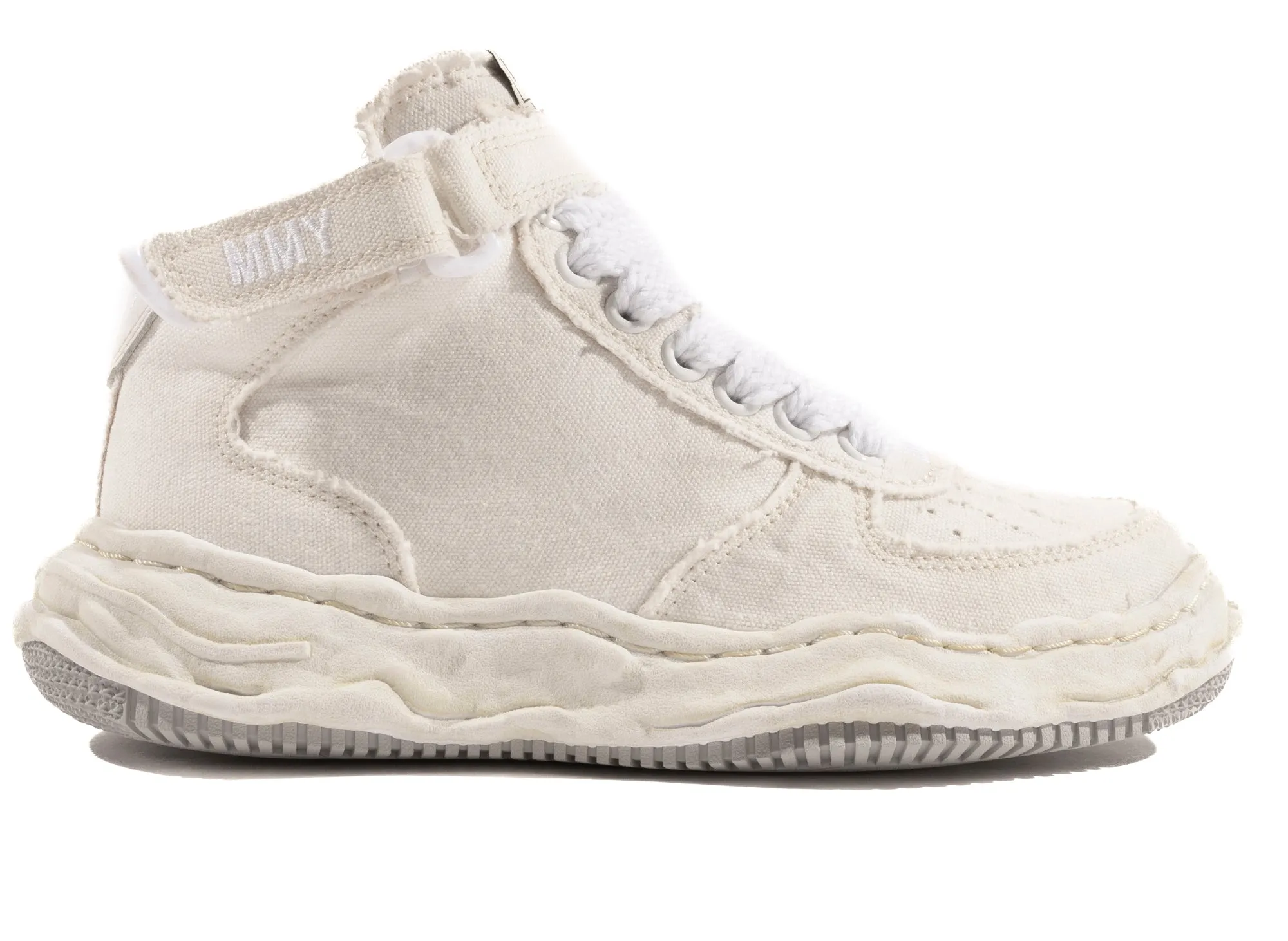 Maison Mihara Yasuhiro Canvas Wayne High-Top Sneaker in White