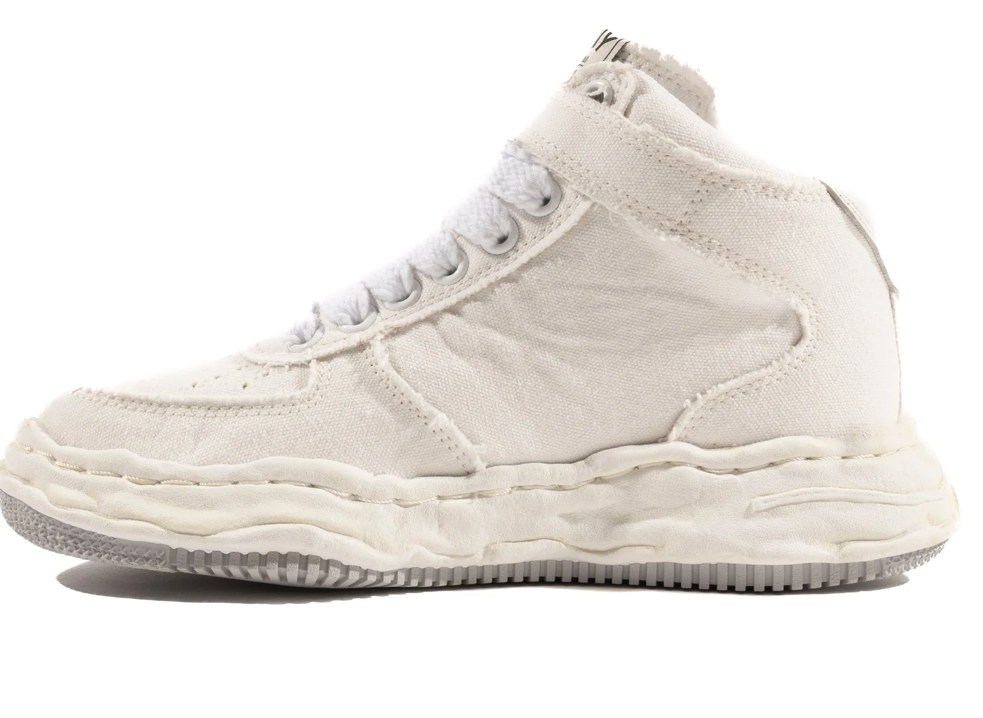 Maison Mihara Yasuhiro Canvas Wayne High-Top Sneaker in White