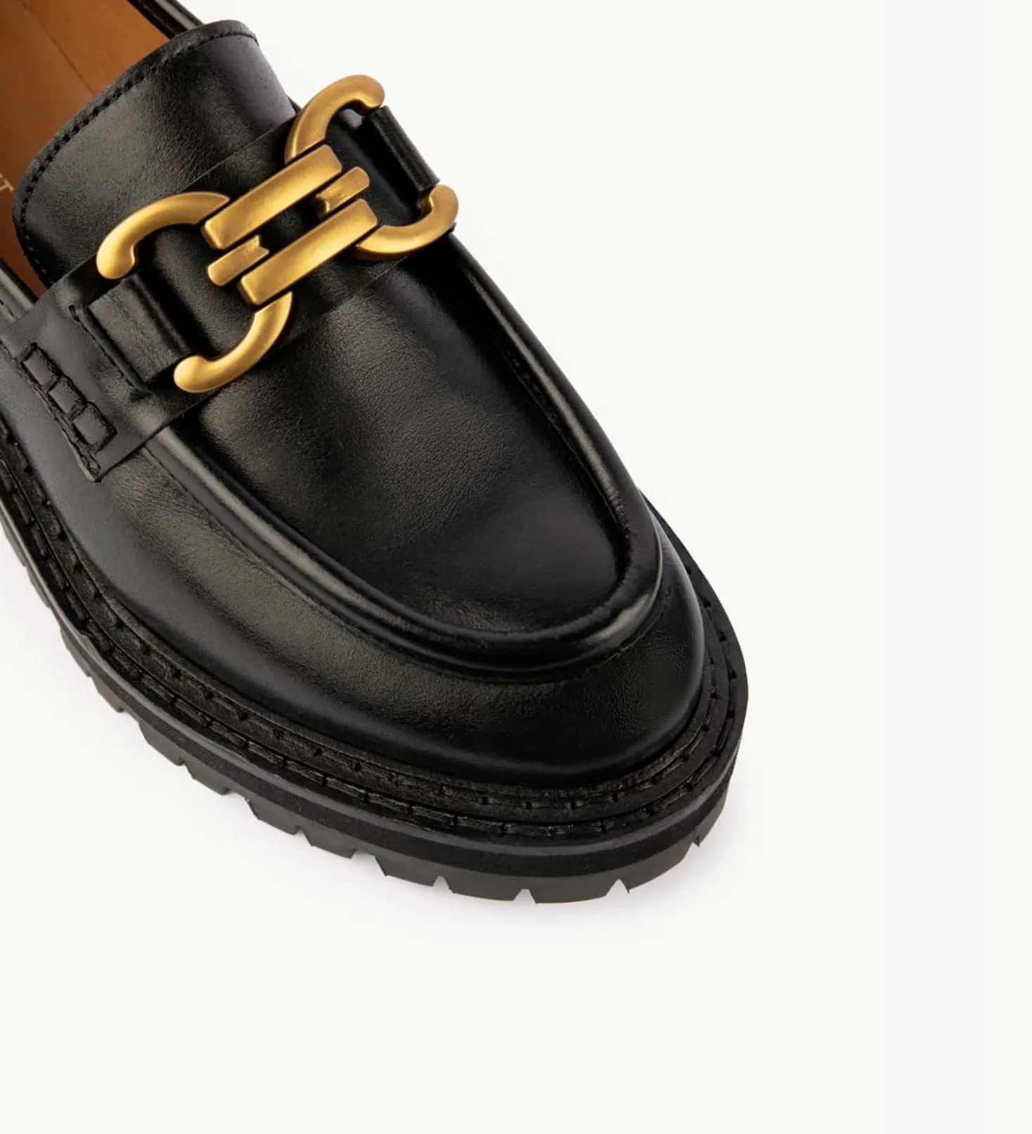 Maison Toufet Noemia Black Leather Loafers