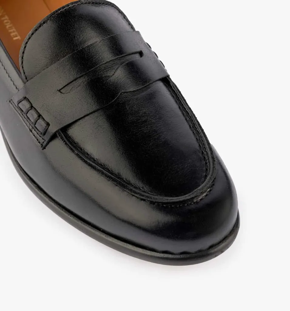 Maison Toufet Rosie Black Leather Loafers