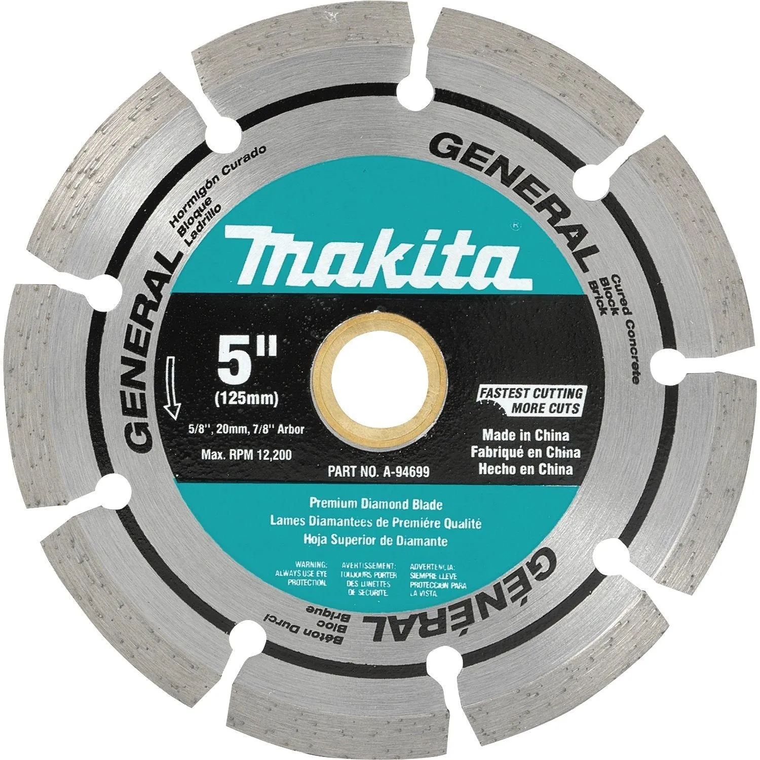 Makita (A-94699) 5" Diamond Blade, Segmented, General Purpose