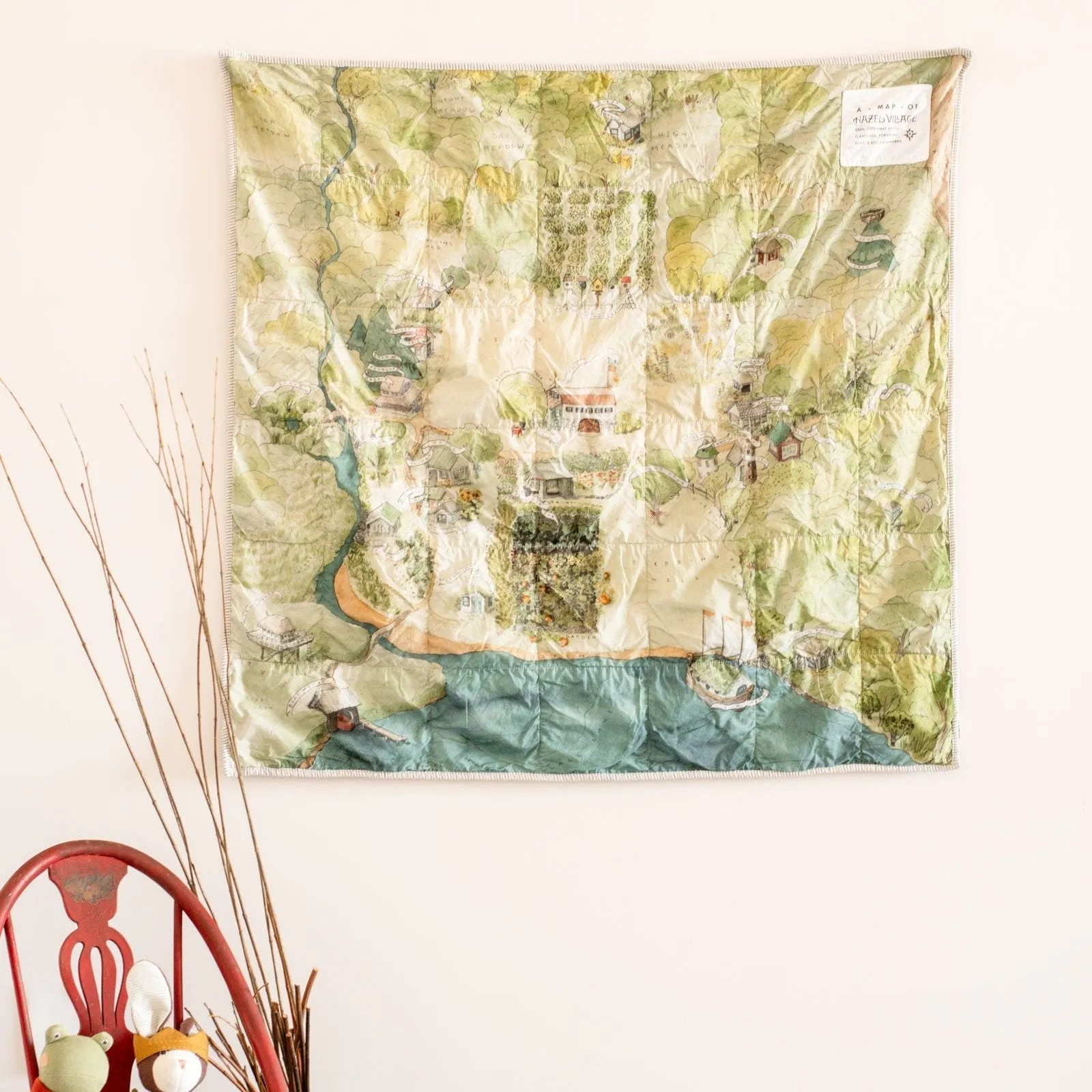 Map Tapestry Play Quilt