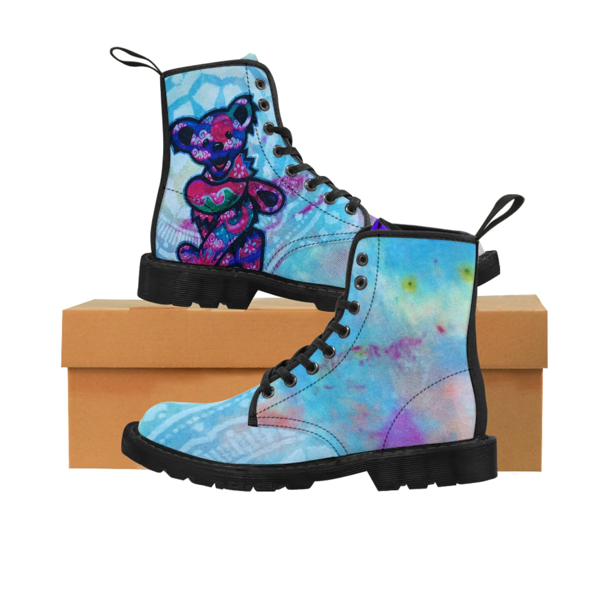 Marching Bear Canvas Boots