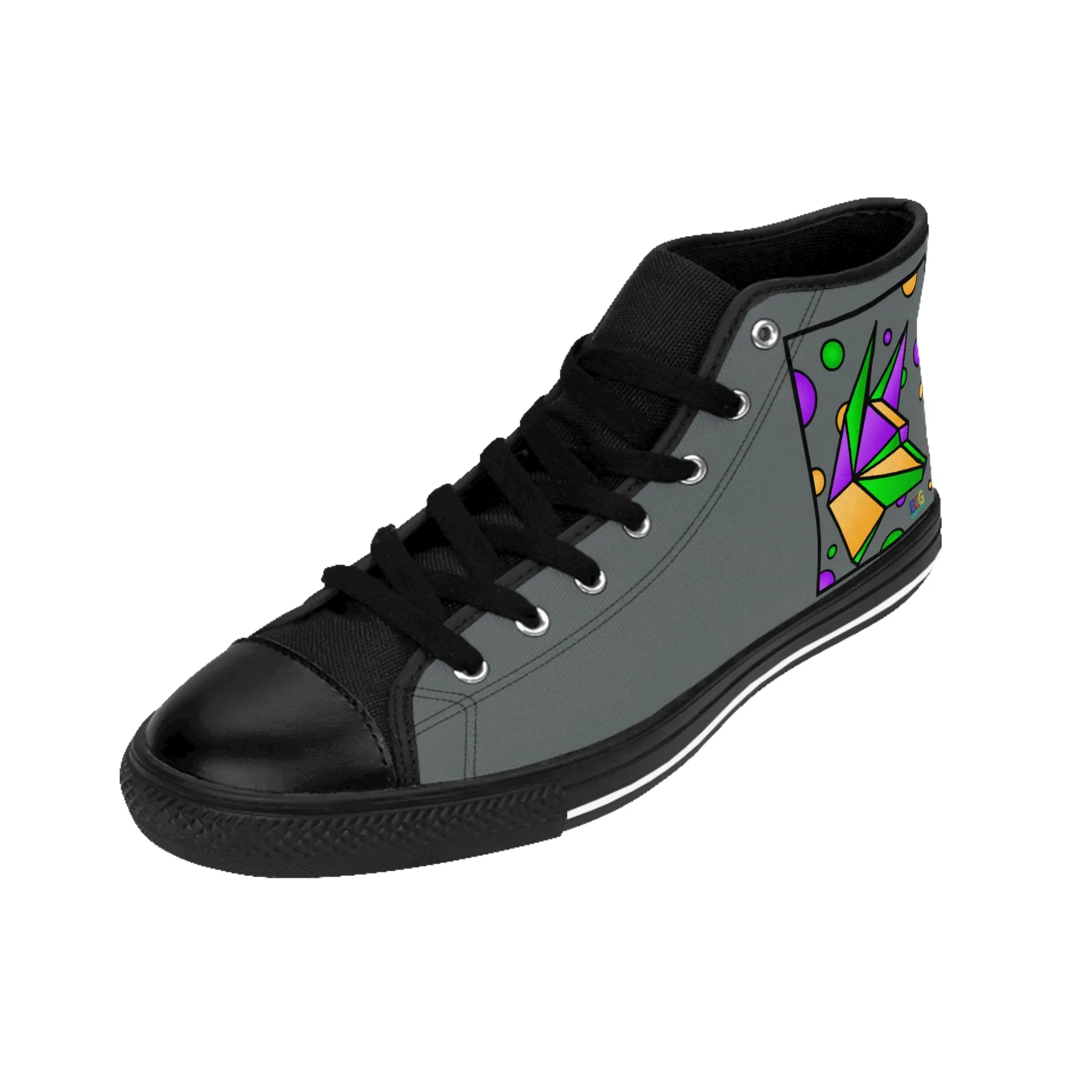 Mardi Gras Box Dog Men's Classic Sneakers