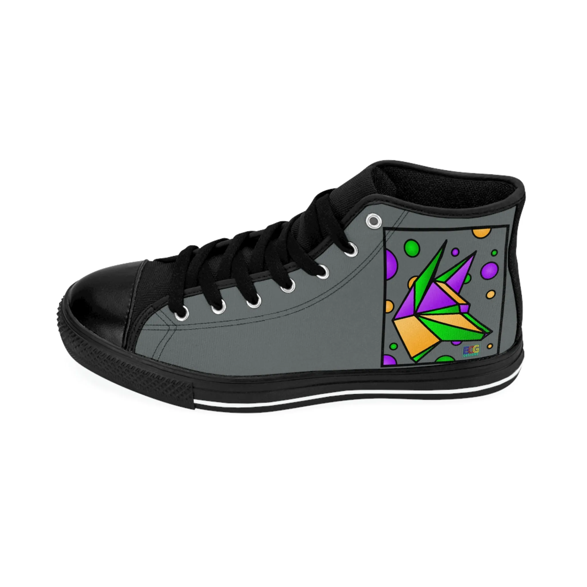 Mardi Gras Box Dog Men's Classic Sneakers