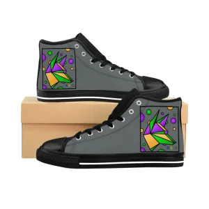 Mardi Gras Box Dog Men's Classic Sneakers