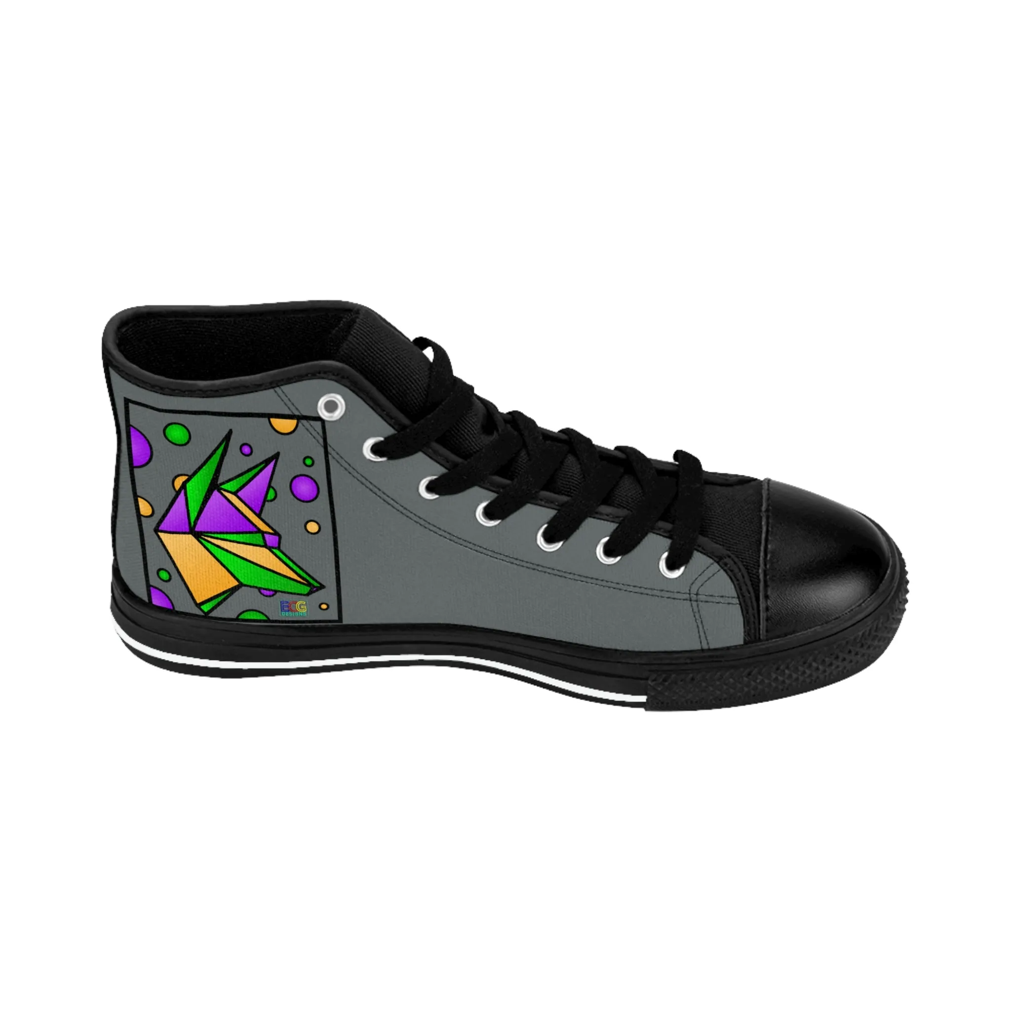 Mardi Gras Box Dog Men's Classic Sneakers