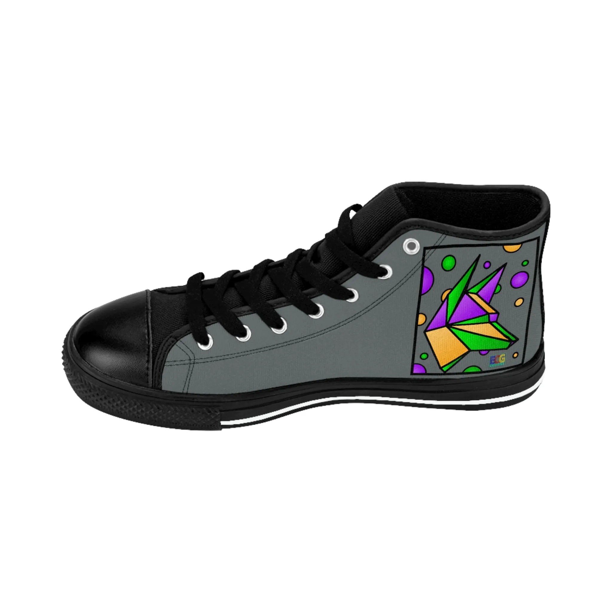 Mardi Gras Box Dog Men's Classic Sneakers